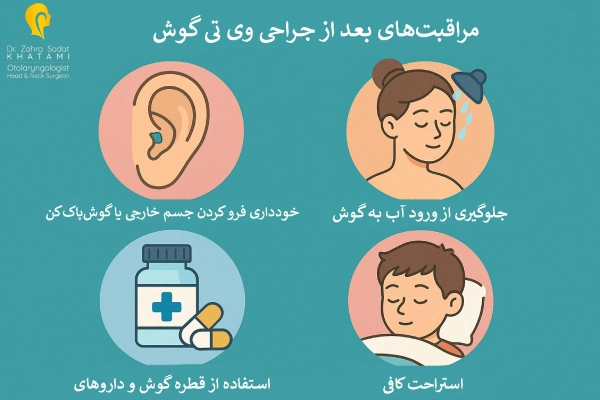 مراقبتهای بعد از جراحی وی تی گوش